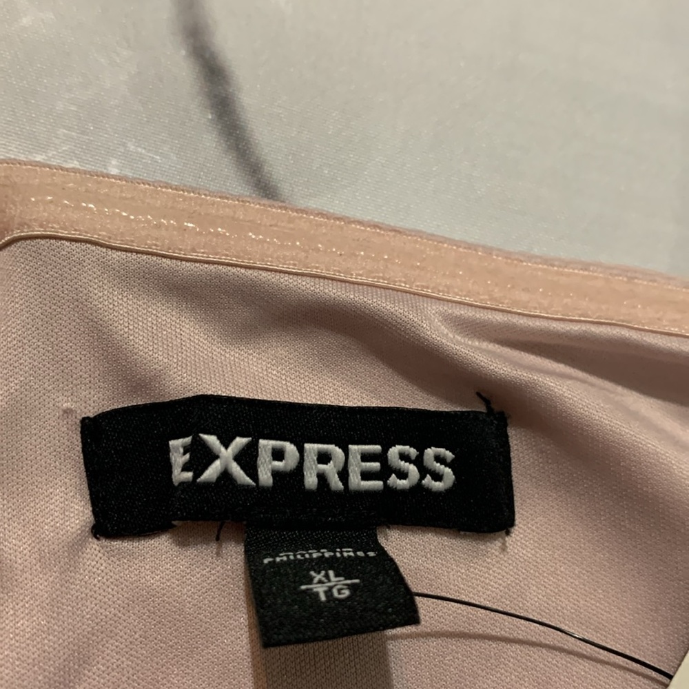 Express Blush Pink Jumpsuit with Tailored Silhouette and Wide-Leg Design - Picture 6 of 7